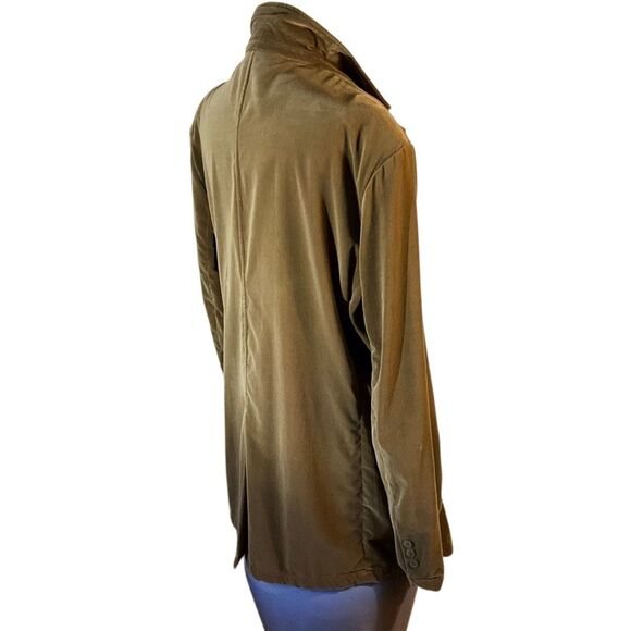 Vintage Pop Sugar Brown Velour Blazer. XL. Single, 2 Button academia lagenlook - Picture 15 of 16